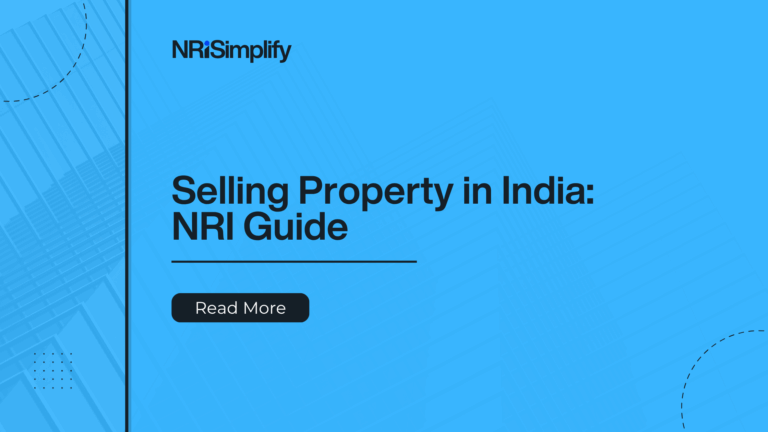 Elements that show it is a guide for NRIs to sell their property in India.