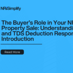 Infographic explaining the buyer's TDS and TAN responsibilities for NRI property sales in India