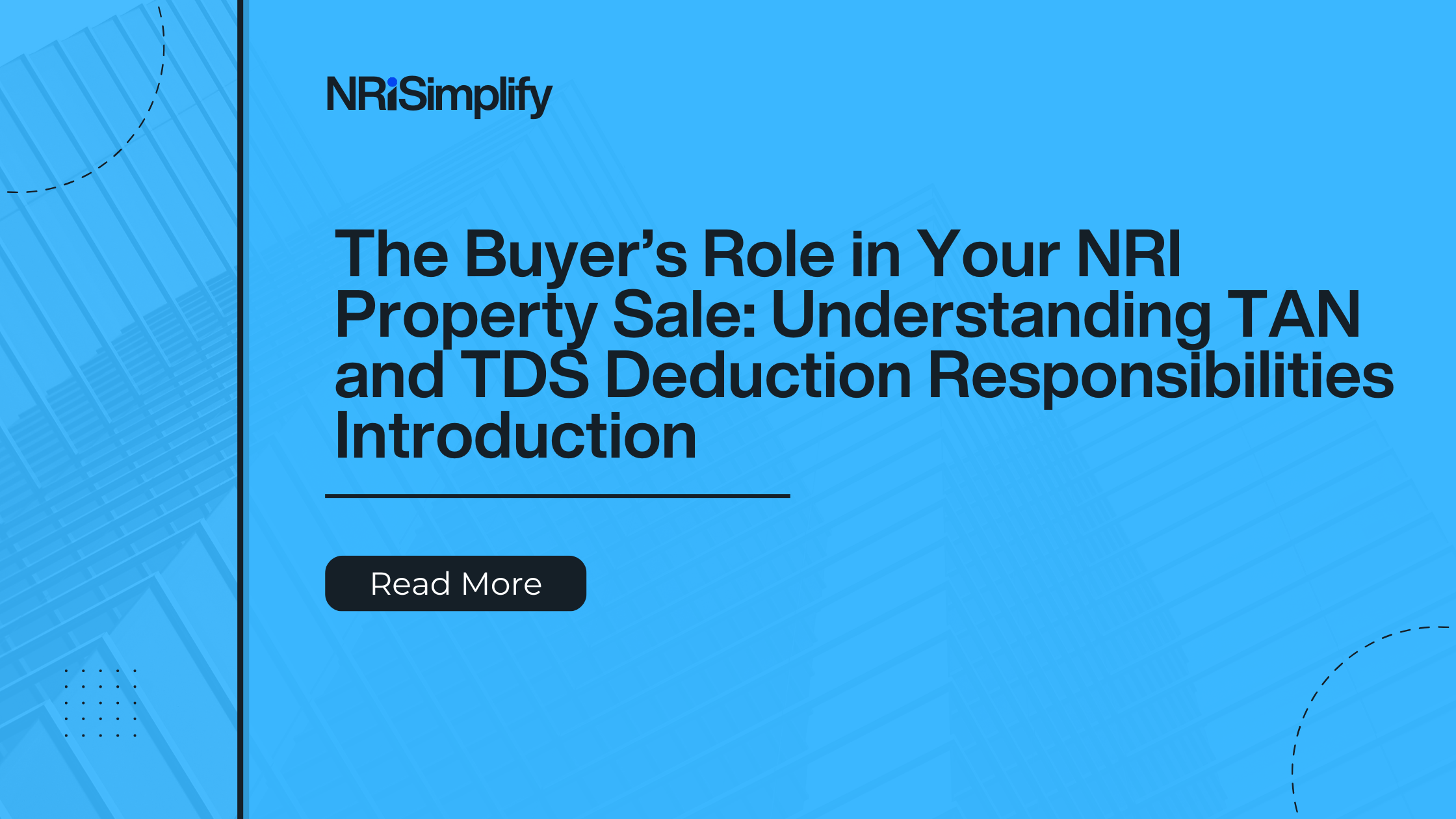 Infographic explaining the buyer's TDS and TAN responsibilities for NRI property sales in India