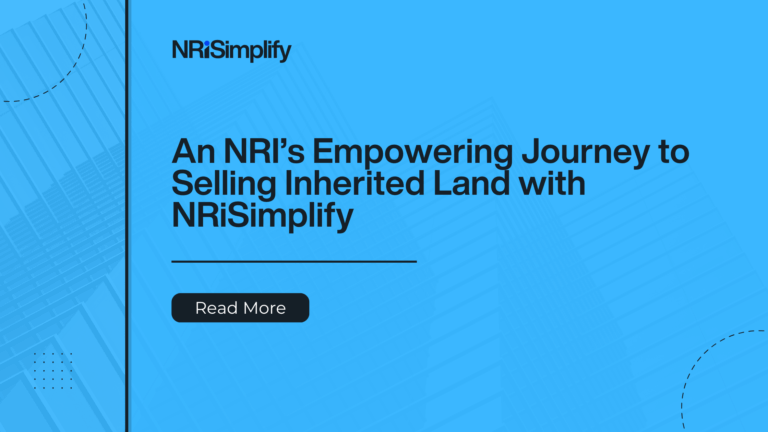 Flow that shows the steps on how NRIs can sell inherited land in Panjab.