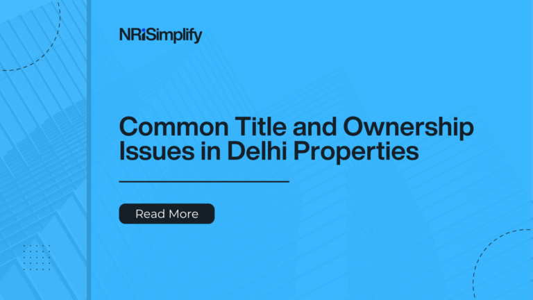 flowchart that shows common property title & ownership issues in delhi