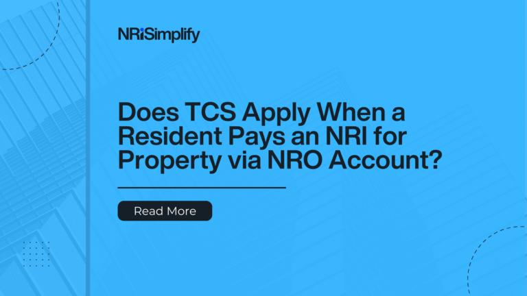 TCS vs TDS on NRI property purchase in India explained